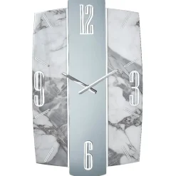 Orologi Da Parete Moderni-Selezionato da Mazzolaluce Orologio saturno per parete 74cm effetto marmo specchio