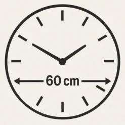 Orologi Da Parete Moderni-Selezionato da Mazzolaluce Orologio tondo 60cm per parete resina nero argento moderno