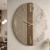 Orologi Da Parete Moderni-Selezionato da Mazzolaluce Orologio tondo design 80cm effetto marmo per soggiorno
