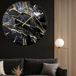 Orologi Da Parete Moderni-Selezionato da Mazzolaluce Orologio tondo per parete 40cm vulcano design moderno