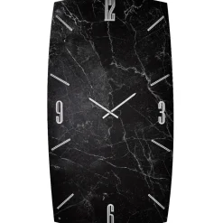 Orologi Da Parete Moderni-Selezionato da Mazzolaluce Orologio verticale da parete 150x80 nero design effetto marmo