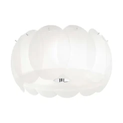 Plafoniere Moderne-Ideal Lux Ovalino pl5 plafoniera per camera da letto in vetro