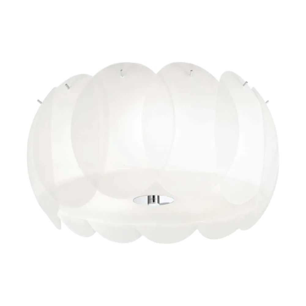 Plafoniere Moderne-Ideal Lux Ovalino pl5 plafoniera per camera da letto in vetro