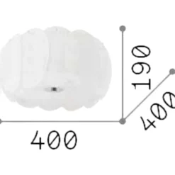 Plafoniere Moderne-Ideal Lux Ovalino pl5 plafoniera per camera da letto in vetro