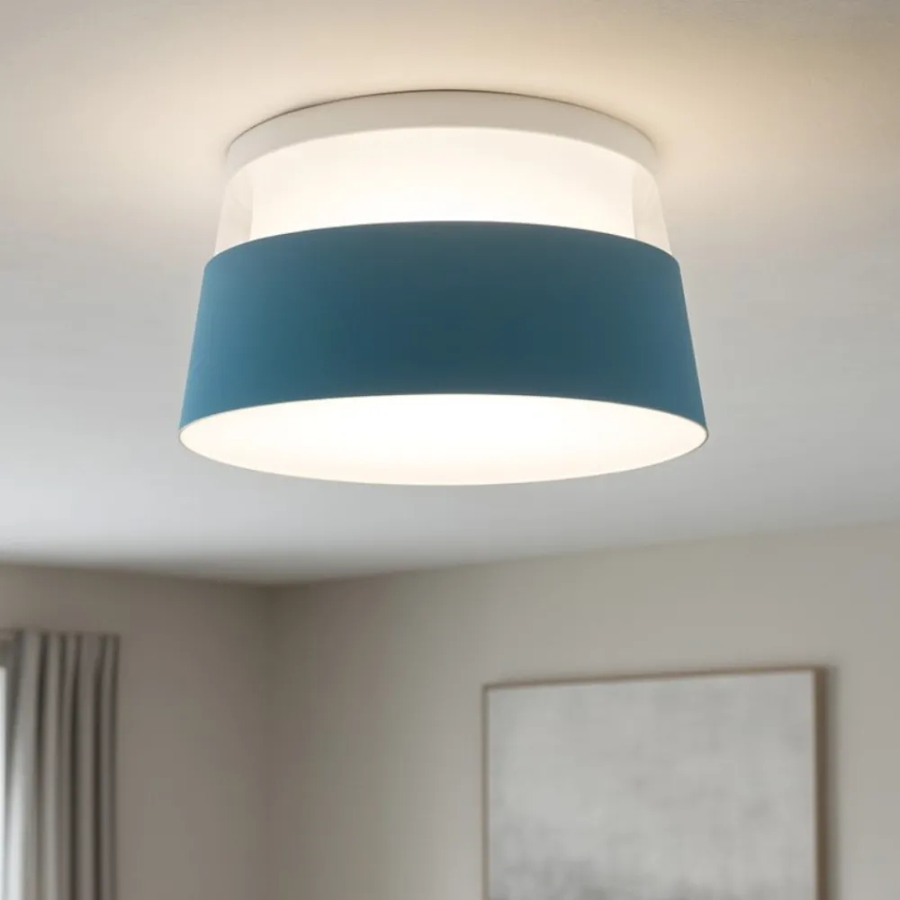 Plafoniere Moderne-Stilnovo Oxygen celeste plafoniera dimmerabile 36w 3000k moderna