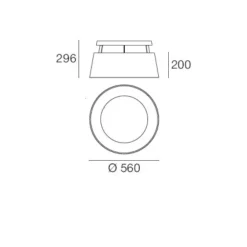 Plafoniere Moderne-Stilnovo Oxygen celeste plafoniera dimmerabile 36w 3000k moderna