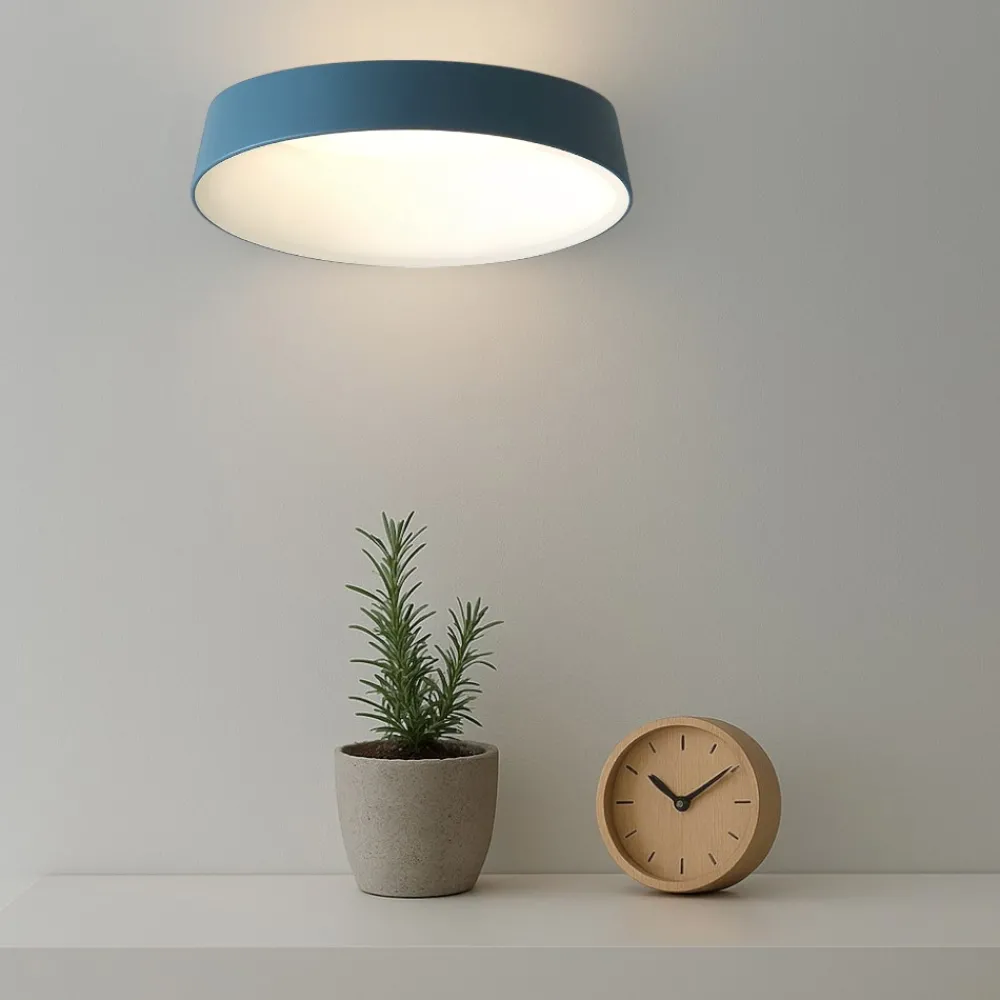 Applique Da Parete-Stilnovo Oxygen applique led 17w 3000k metallo azzurro dimmerabile