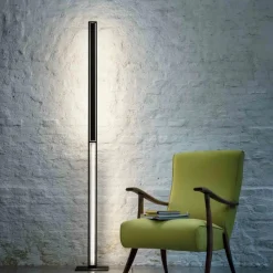 Lampade Da Terra-Stilnovo Oxygen piantana led 3000k nera orientabile dimmerabile