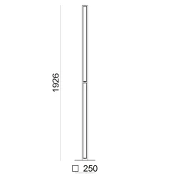 Lampade Da Terra-Stilnovo Oxygen piantana led 3000k nera orientabile dimmerabile