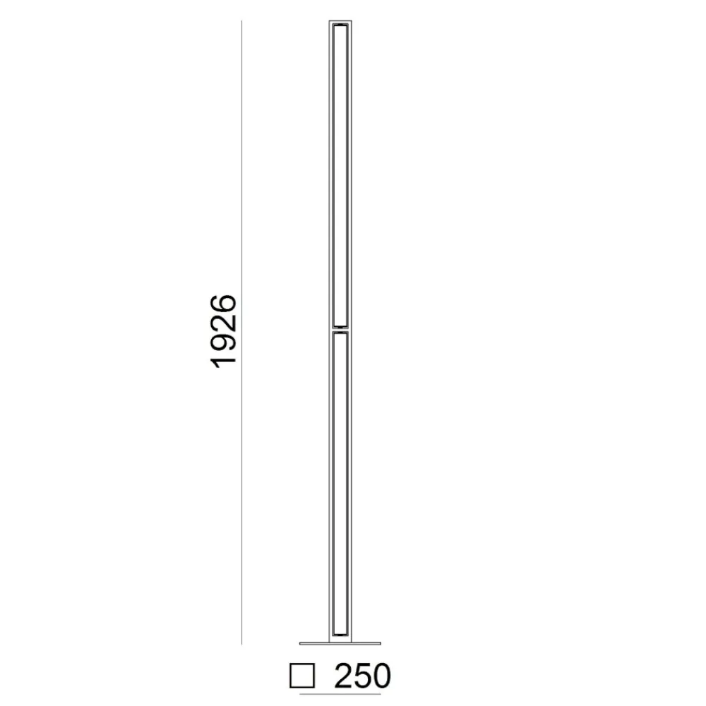 Lampade Da Terra-Stilnovo Oxygen piantana led 3000k nera orientabile dimmerabile