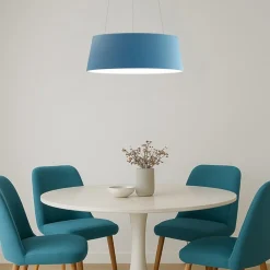 Lampadari Moderni-Stilnovo Oxygen stlinovo lampadario azzurro moderno led 36w 3000k dimmerabile