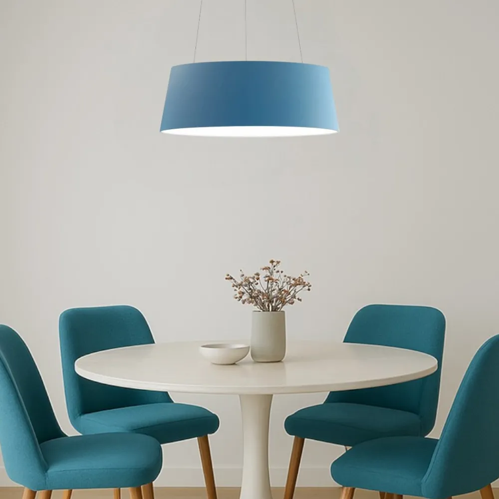 Lampadari Moderni-Stilnovo Oxygen stlinovo lampadario azzurro moderno led 36w 3000k dimmerabile