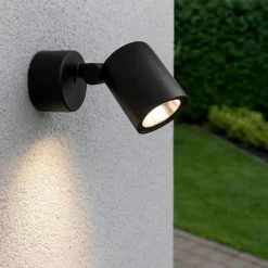 Applique Da Esterno-Ideal Lux O-zone ap applique per esterno ip66 orientabile nera led