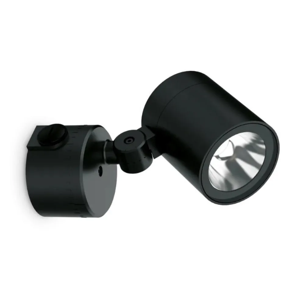 Applique Da Esterno-Ideal Lux O-zone ap applique per esterno ip66 orientabile nera led