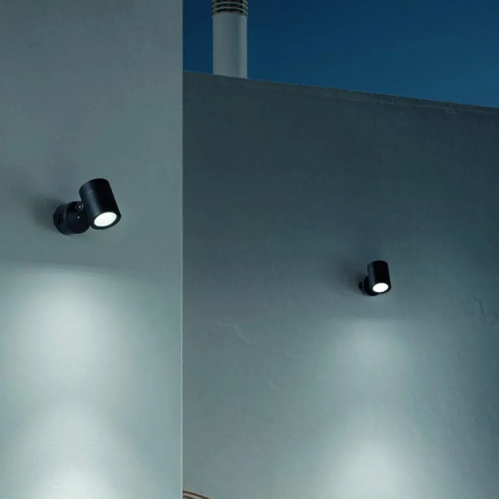 Applique Da Esterno-Ideal Lux O-zone ap applique per esterno ip66 orientabile nera led