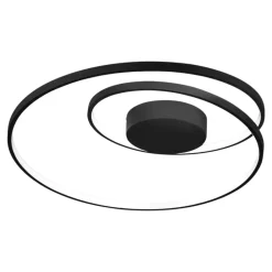 Plafoniere Moderne-Ideal Lux Oz pl dali plafoniera led 3000k dimmerabile dali push nera