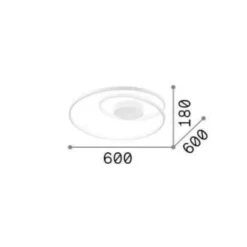 Plafoniere Moderne-Ideal Lux Oz pl dali plafoniera bianca led 3000k dali push design