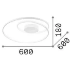 Plafoniere Moderne-Ideal Lux Oz pl on-off 4000k plafoniera led moderna bianca