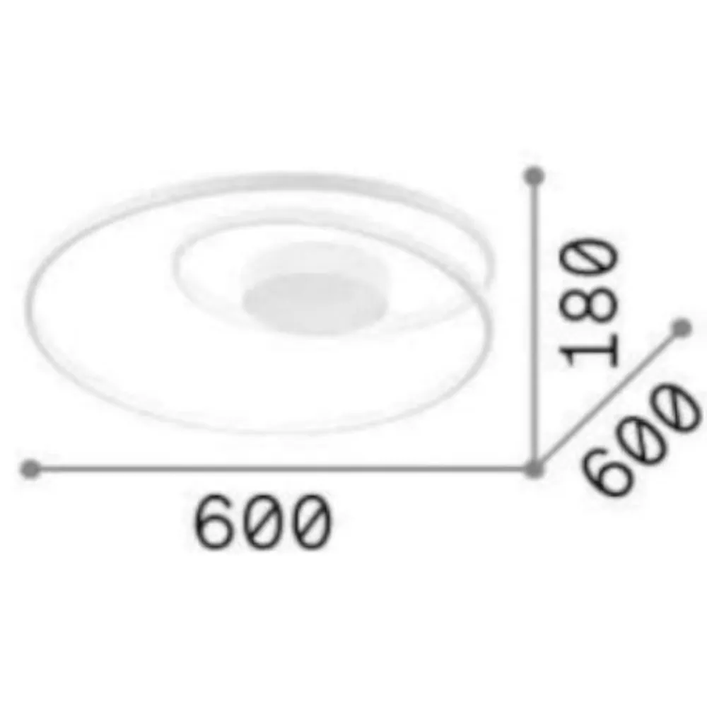 Plafoniere Moderne-Ideal Lux Oz pl on-off 4000k plafoniera led moderna bianca
