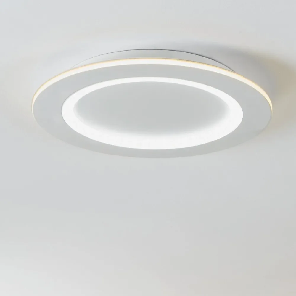 Plafoniere Moderne-Eglo Padrogiano z plafoniera moderna tonda controllo remoto led rgb 2700k a 6500k