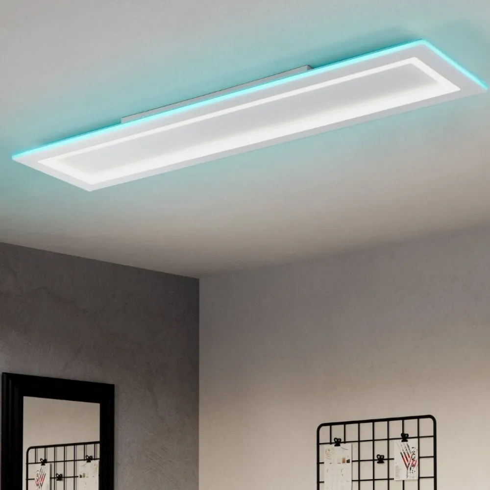 Plafoniere Moderne-Eglo Padrogiano z plafoniera smart design moderno led rgb da 2700k a 6500k