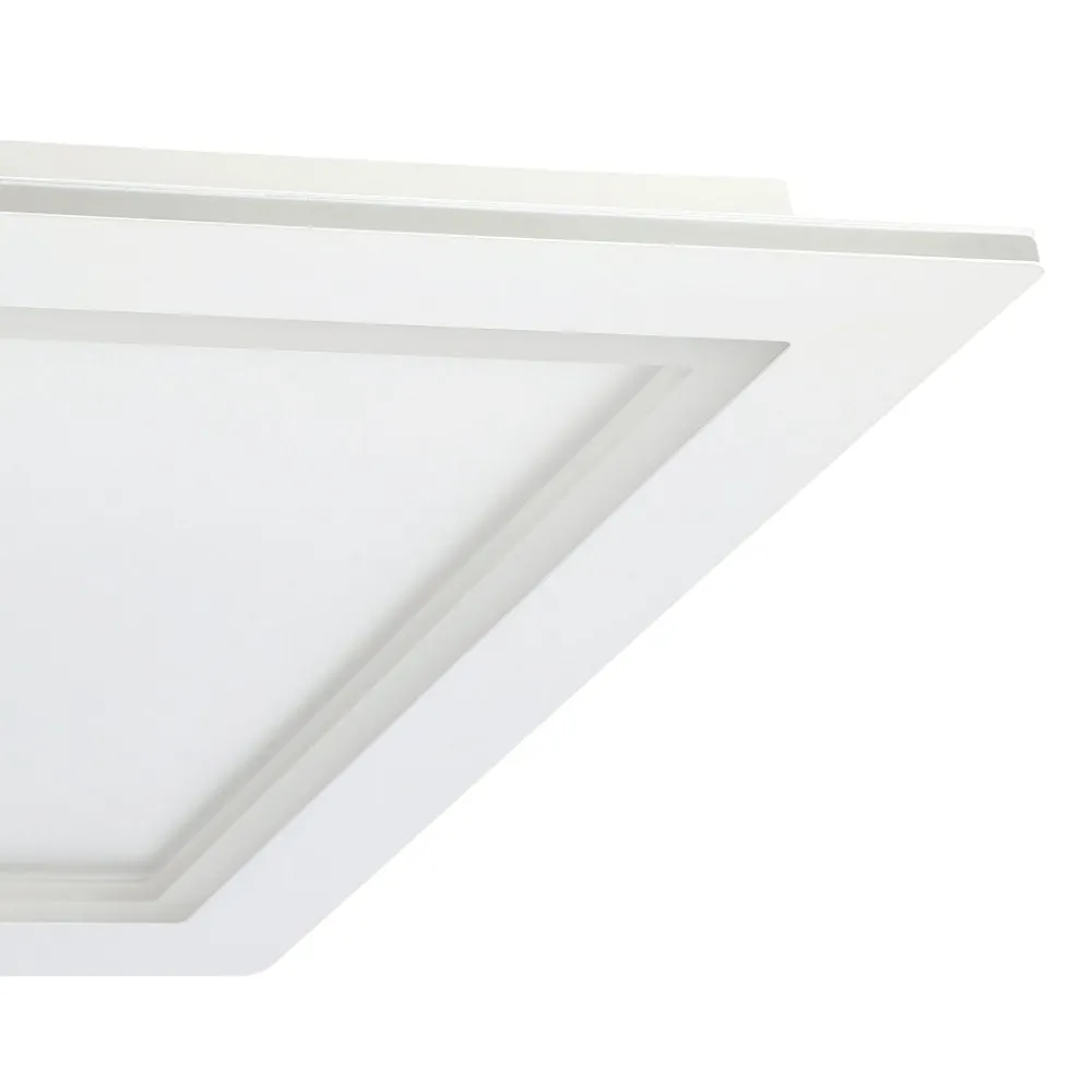 Plafoniere Moderne-Eglo Padrogiano z plafoniera smart quadrata led rgb da 2700k a 6500k