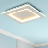 Plafoniere Moderne-Eglo Padrogiano z plafoniera bianca moderna led rgb da 2700k a 6500k smart