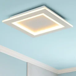 Plafoniere Moderne-Eglo Padrogiano z plafoniera bianca moderna led rgb da 2700k a 6500k smart