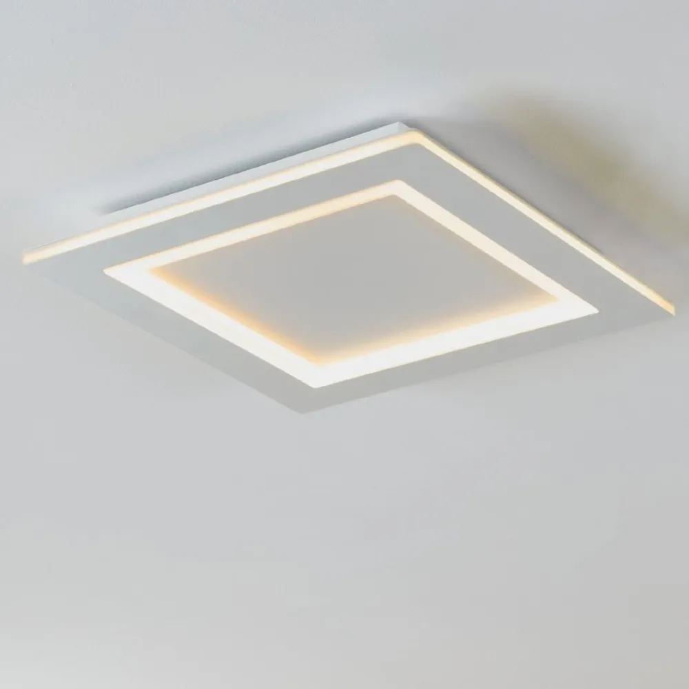Plafoniere Moderne-Eglo Padrogiano z plafoniera bianca moderna led rgb da 2700k a 6500k smart