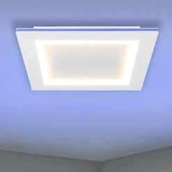 Plafoniere Moderne-Eglo Padrogiano z plafoniera bianca moderna led rgb da 2700k a 6500k smart