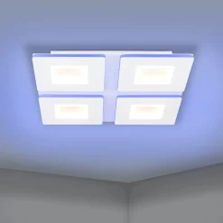 Plafoniere Moderne-Eglo Padrogiano z plafoniera smart moderna quadrata led rgb 2700k a 6500k