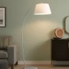 Lampade Da Terra-Ideal Lux Pagoda pt1 piantana ad arco curva bianca