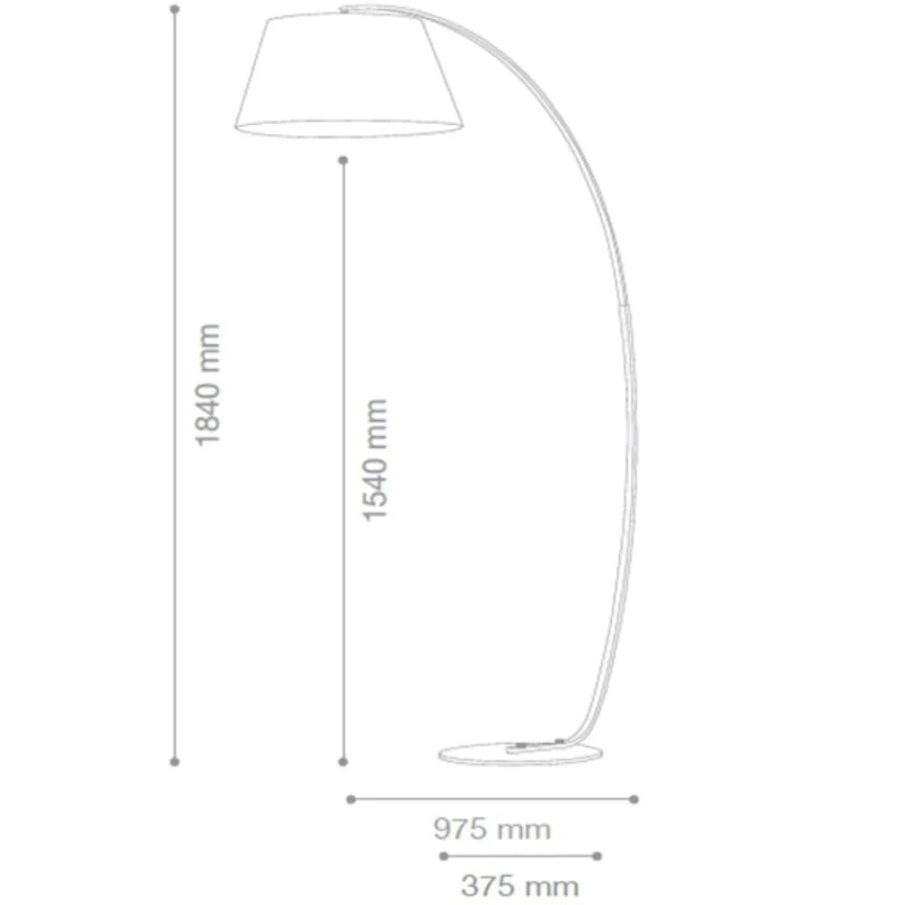 Lampade Da Terra-Ideal Lux Pagoda pt1 piantana ad arco curva bianca