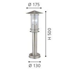 Lampioni Da Giardino-Eglo Paletto da esterno giardino acciaio inox lisio