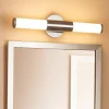 Applique Da Bagno-Eglo Palmera applique da bagno cilindrico in vetro opaco per specchio ip44