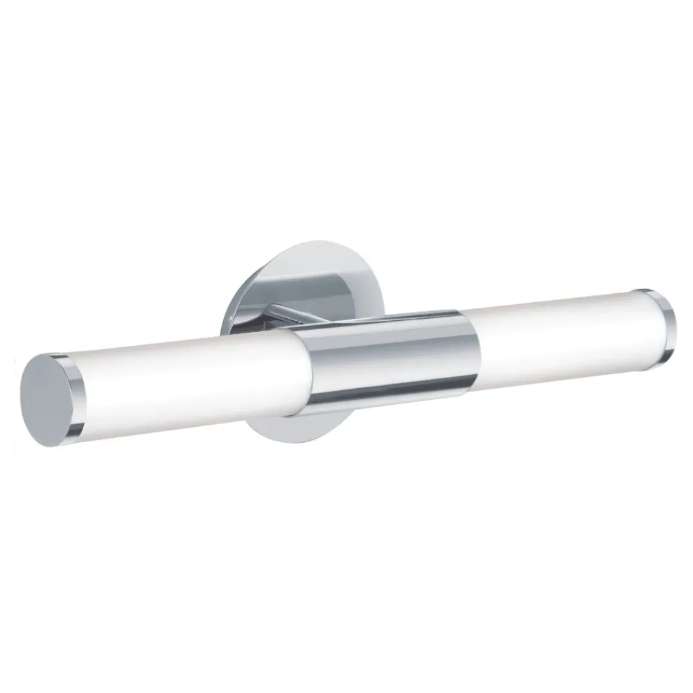 Applique Da Bagno-Eglo Palmera applique da bagno cilindrico in vetro opaco per specchio ip44