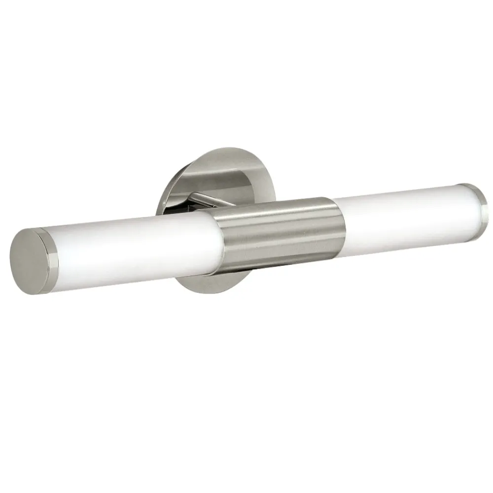 Applique Da Bagno-Eglo Palmera applique da bagno moderno in vetro bianco 2 luci ip44