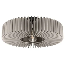 Plafoniere Moderne-Eglo Palombaia plafoniera moderna circolare grigia per salotto