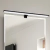 Applique Da Bagno-Eglo Pandella 2 applique da bagno per specchio colore nero led 4000k ip44
