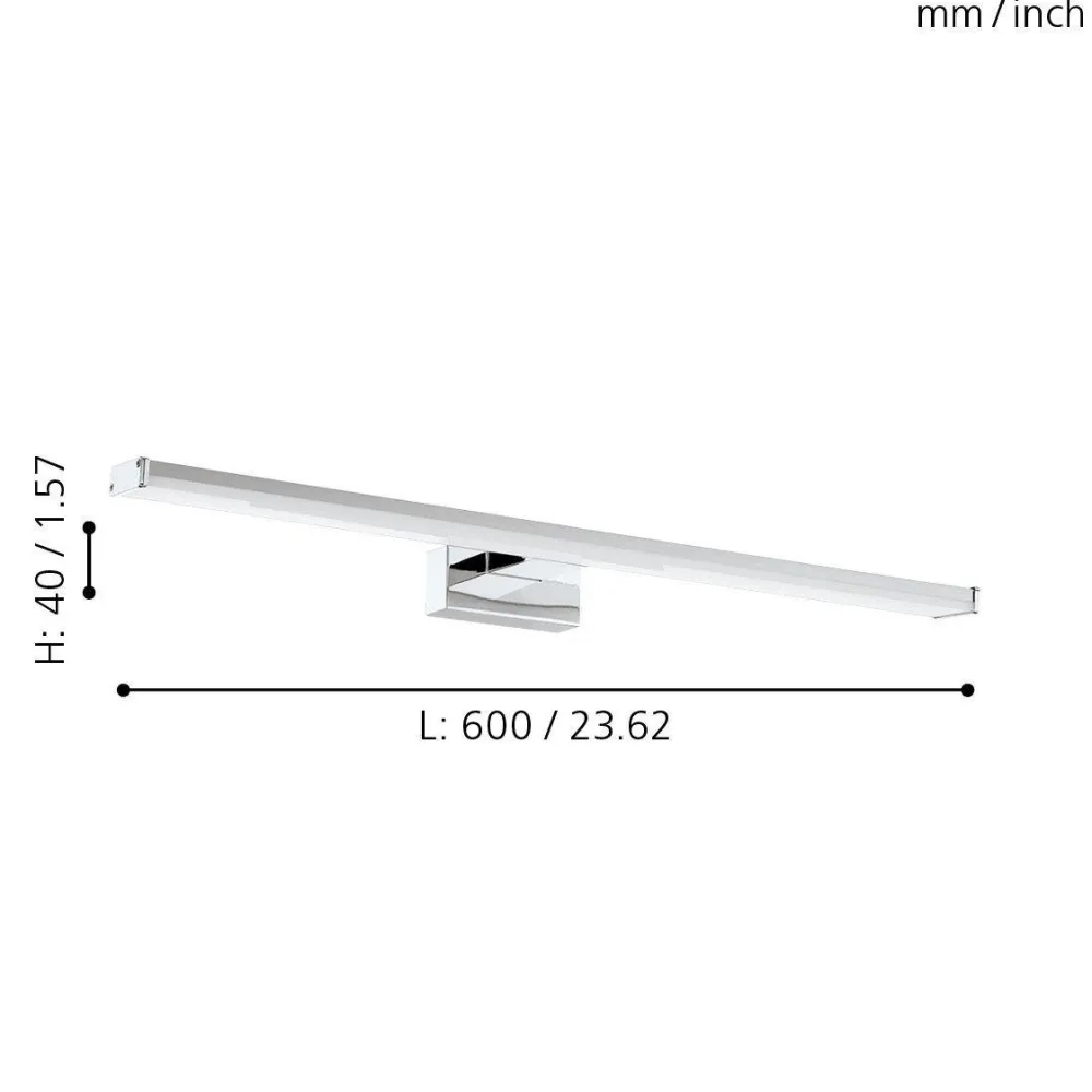 Applique Da Bagno-Eglo Pandella applique per specchio da bagno 11w 4000k cromo