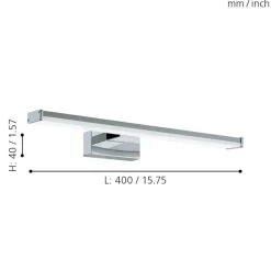 Applique Da Bagno-Eglo Pandella applique per specchio da bagno 7w 4000k cromo