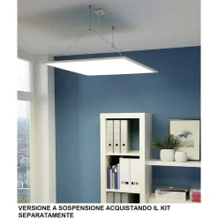 Plafoniere Moderne-Eglo Pannello led 30x30 da incasso o plafoniera 16w 4000k salobrena