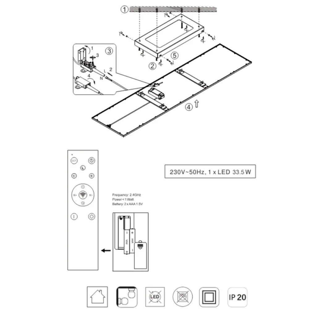 Plafoniere Moderne-Selezionato da Mazzolaluce Pannello led 80x29 dimmerabile 2700k-6500k plafoniera rettangolare