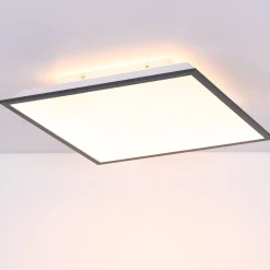 Plafoniere Moderne-Selezionato da Mazzolaluce Pannello led 30x30 plafone quadrato 12w 3000k antracite