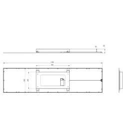 Plafoniere Moderne-Selezionato da Mazzolaluce Pannello plafoniera led 119x29 dimmerabile 2700k-6500k