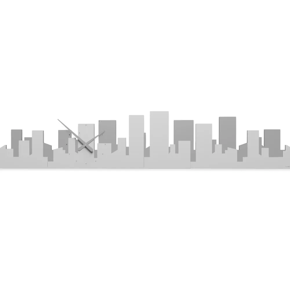 Orologi Da Parete Moderni-Selezionato da Mazzolaluce Panoramic orologio da parete moderno legno bianco grigio