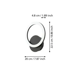 Applique Da Parete-Eglo Parrapos z applique da parete design minimal led da 2700k a 6500k