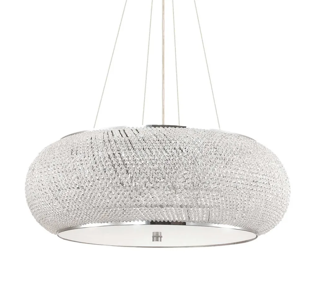 Lampadari Moderni-Ideal Lux Pasha sp14 lampadario di cristallo cromo