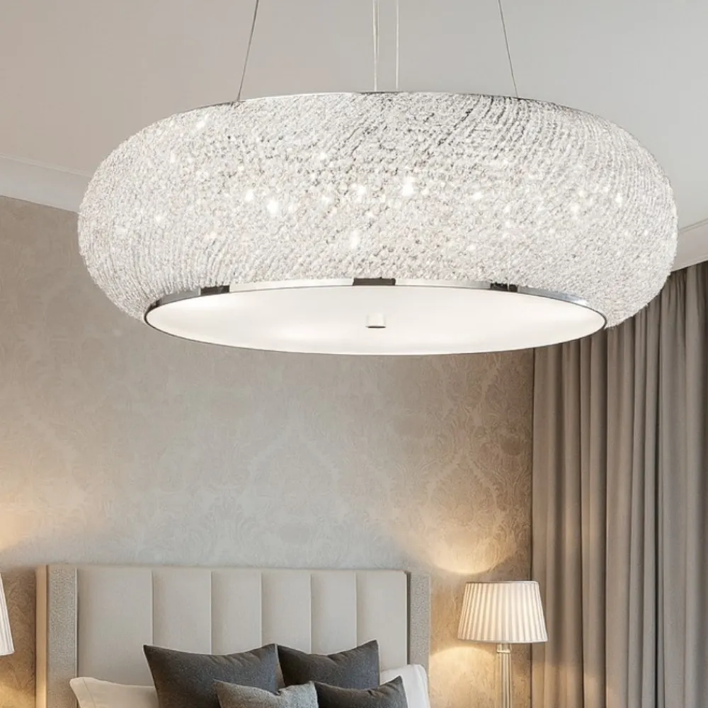 Lampadario Camera Da Letto-Ideal Lux Pasha sp6 lampadario di cristallo classico stanza da letto