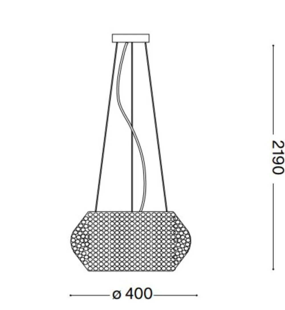 Lampadario Camera Da Letto-Ideal Lux Pasha sp6 lampadario di cristallo classico stanza da letto